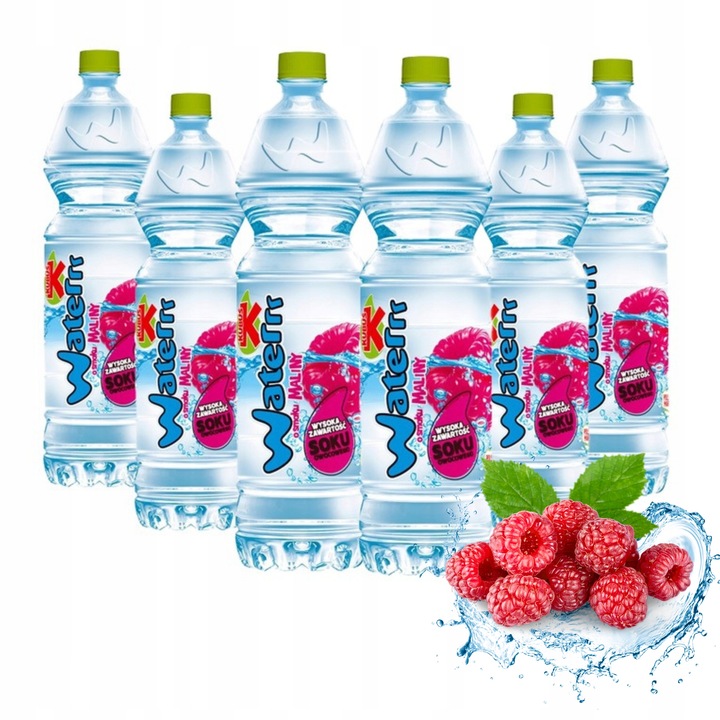 Kubuś Water Napój o smaku maliny 1,5 l x 6 sztuk