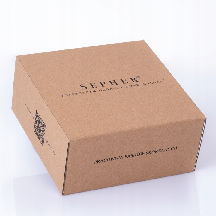 SEPHER Pasek Męski Skórzany CZARNY garnitur spodni