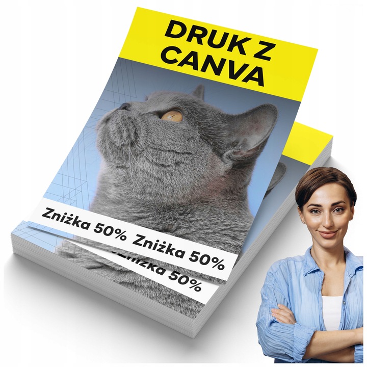 ulotki A4 A5 A6 DL premium dwustronne mat błysk wizualizacja GRATIS