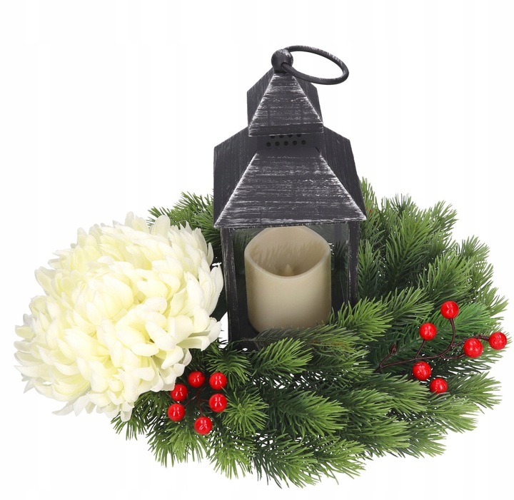 WIANEK ŚWIERKOWY ŚWIĄTECZNY ADWENTOWY STROIK WIENIEC JAK ŻYWY DUŻY PREMIUM