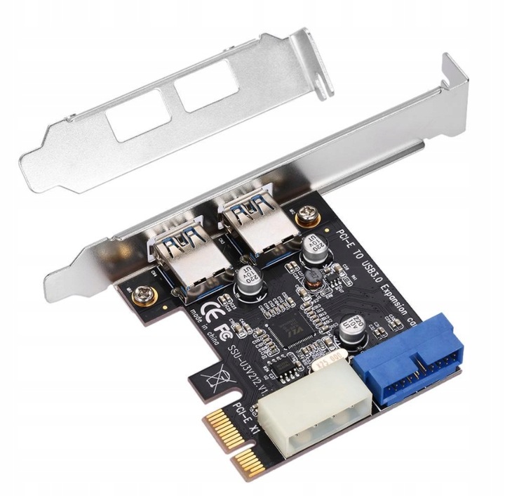 Kontroler pci-e 2x usb 3.0 19 pin molex 4pin