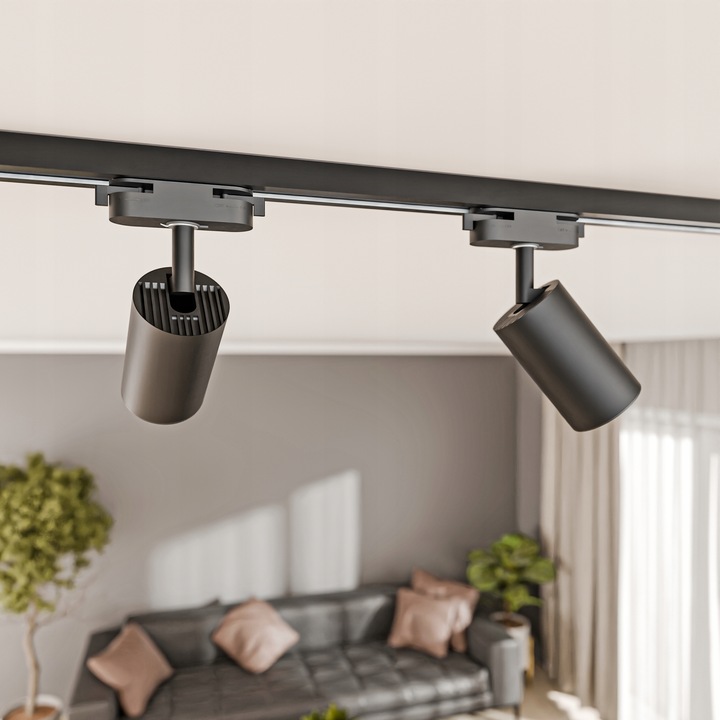 Zestaw Szynoprzewód Szyna 1m + 4x Oprawa Halogenowa LED GU10 Lampa