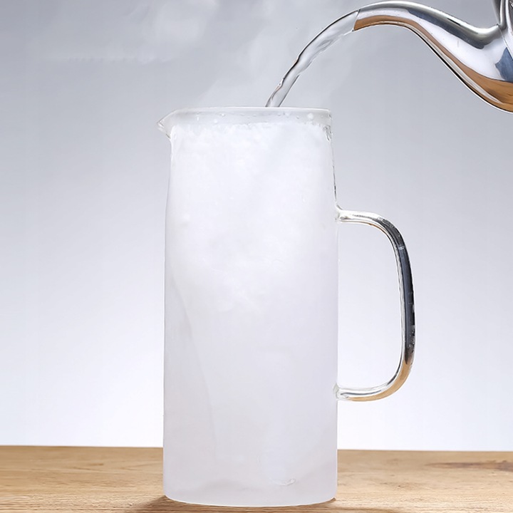 DZBANEK SZKLANY 1,5 L Z POKRYWKĄ SITKIEM ŻAROODPORNY DO HERBATY KAWY NAPOJE