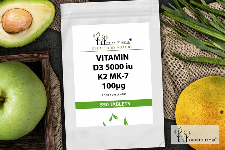 WITAMINA D3 5000 iu K2 MK-7 100 mcg 250 tab