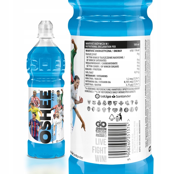 Oshee Zero Sport Drink Multifruit Wieloowocowy x6