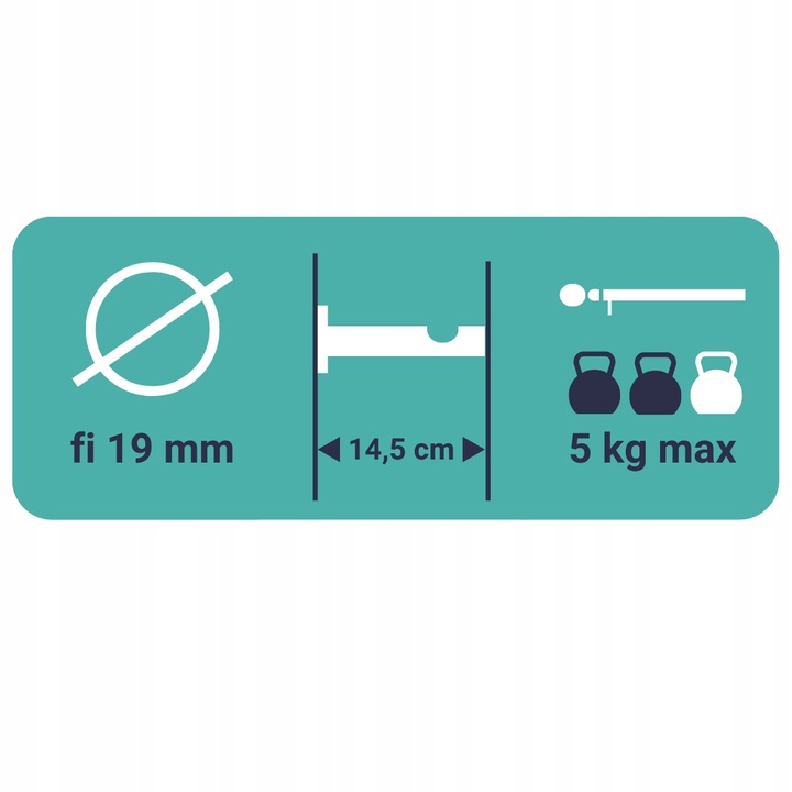 KARNISZ POJEDYNCZY CZARNY METAL LOFT LUNA 19 mm / 200 cm auraHOME24