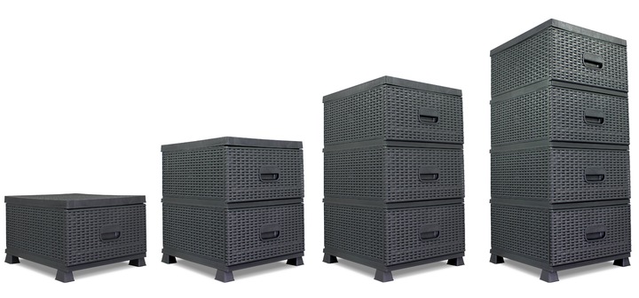 SZAFKA KOMODA REGAŁ 4 SZUFLADY DO ŁAZIENKI RATTAN