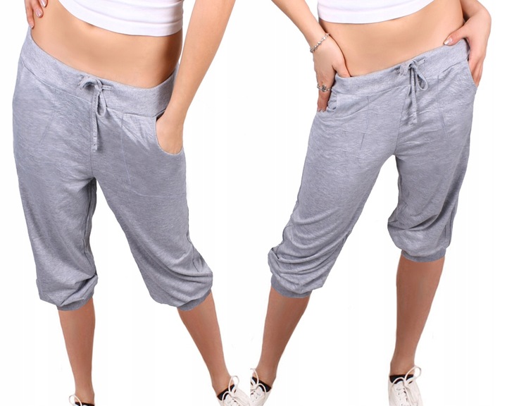 SPODNIE rybaczki ALLADYNKI duże A80 cappucino 4XL