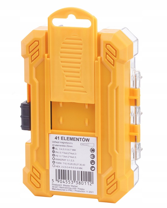 ZESTAW BITÓW KOŃCÓWEK WKRĘTARKI 41 EL. WALIZKA MP0304