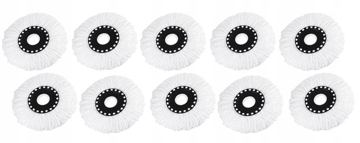 10x WKŁAD DO MOPA OBROTOWEGO CHŁONNA MIKROFIBRA OKRĄGŁY ZAPAS KOŃCÓWKA