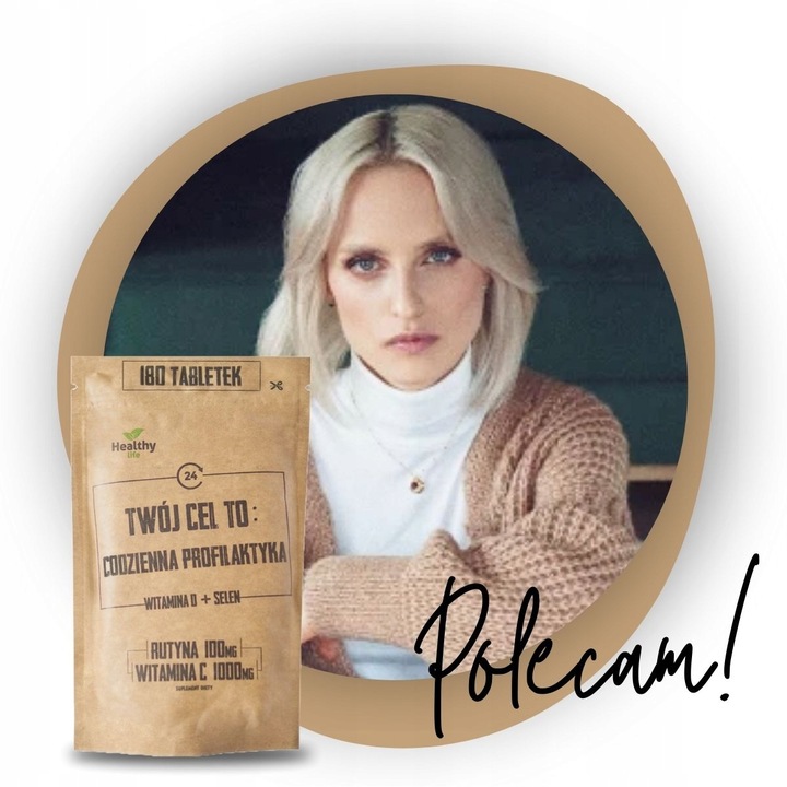 RUTYNA WITAMINA C 500mg - ODPORNOŚĆ CODZIENNA PROFILAKTYKA SELEN 180 TAB.