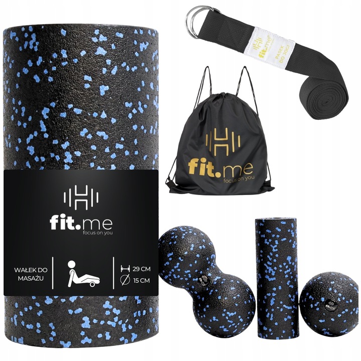 ZESTAW ROLLERÓW DO MASAŻU WAŁEK DUŻY MAŁY PIŁKA POJEDYNCZA DUOBALL EPP 4W1