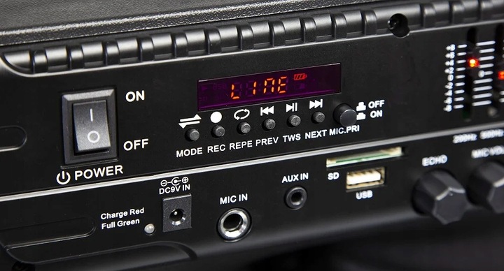 Głośnik bluetooth przenośny Karaoke z mikrofonem Manta SPK5033 czarny