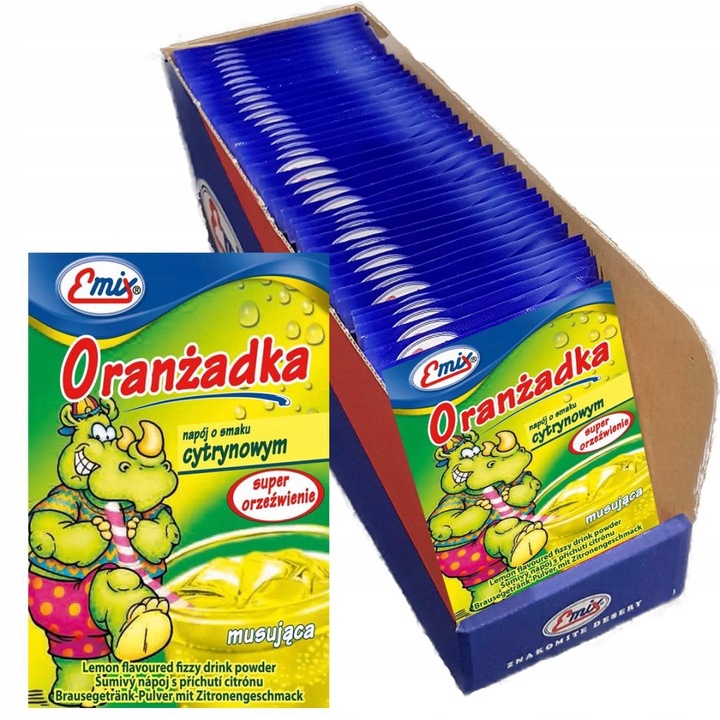 Emix Oranżada o smaku cytrynowym 16 g x 40 sztuk