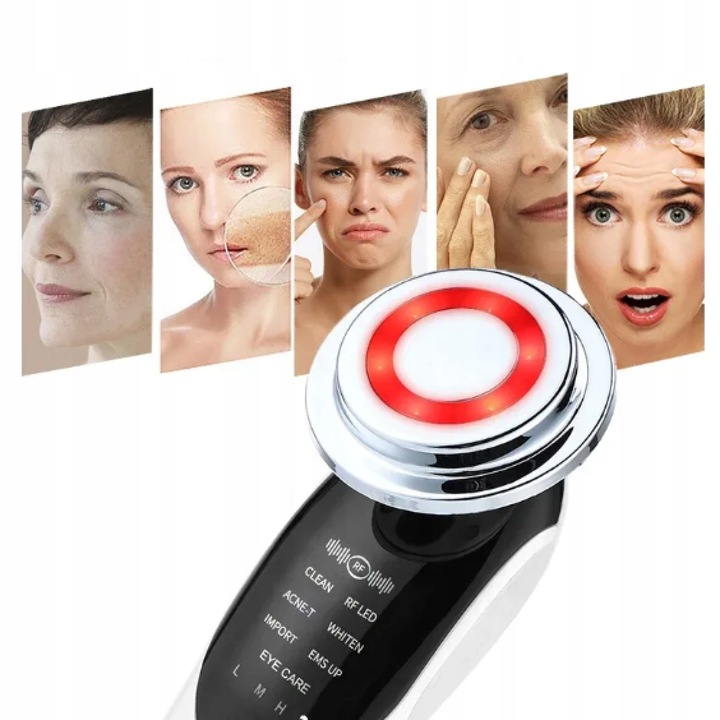 MASAŻ TWARZY MASAŻER LIFTINGUJĄCY UJĘDRNIAJĄCY 7W1 EMS MEZOTERAPIA LIFTING