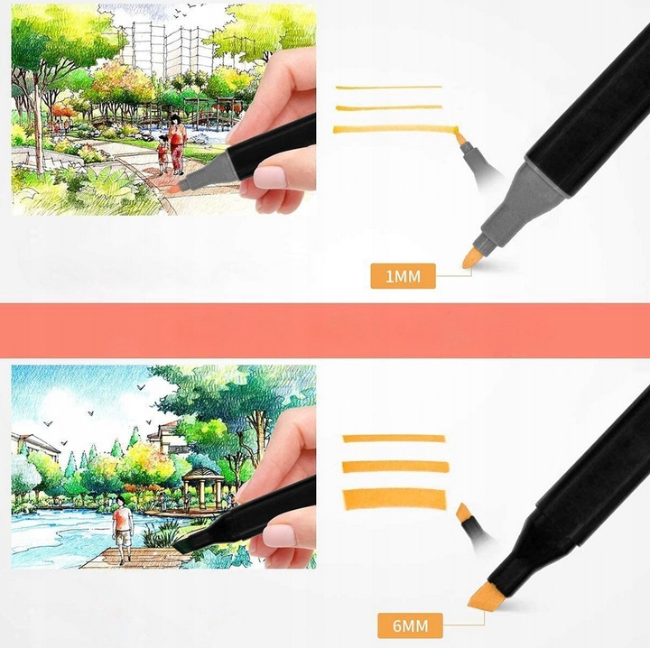 MARKERY MEGA ZESTAW 168 SZTUK + TORBA NASYCONE