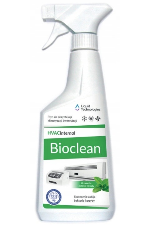 GOTOWY PŁYN BIOCLEAN 500 ml CZYSZCZENIE KLIMATYZACJI DEZYNFEKCJA ZAPACH BIO