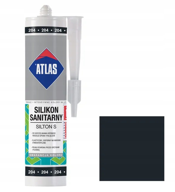 ATLAS SILIKON SANITARNY SILTON S CZARNY 204 280ml