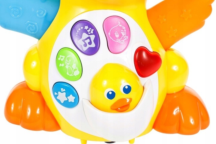 INTERAKTYWNA KACZUSZKA KACZKA GRA JEŹDZI MACHA SKRZYDEŁKAMI SERCE KWACZE