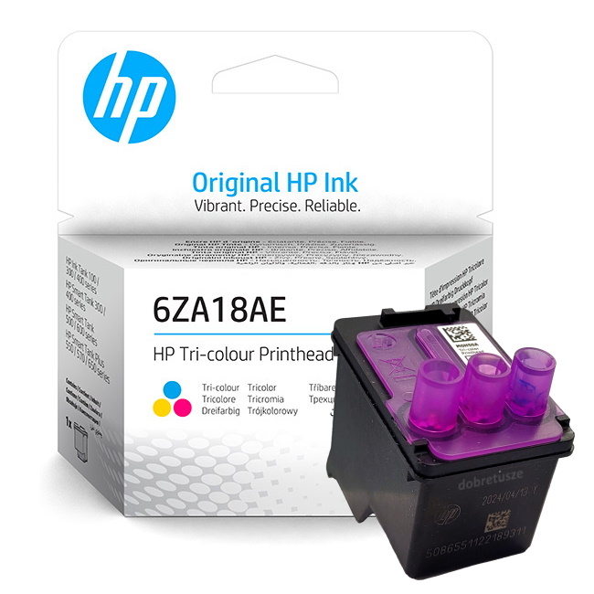 ORYGINALNA głowica drukująca HP 6ZA18AE Tri-color do DRUKAREK Smart Tank