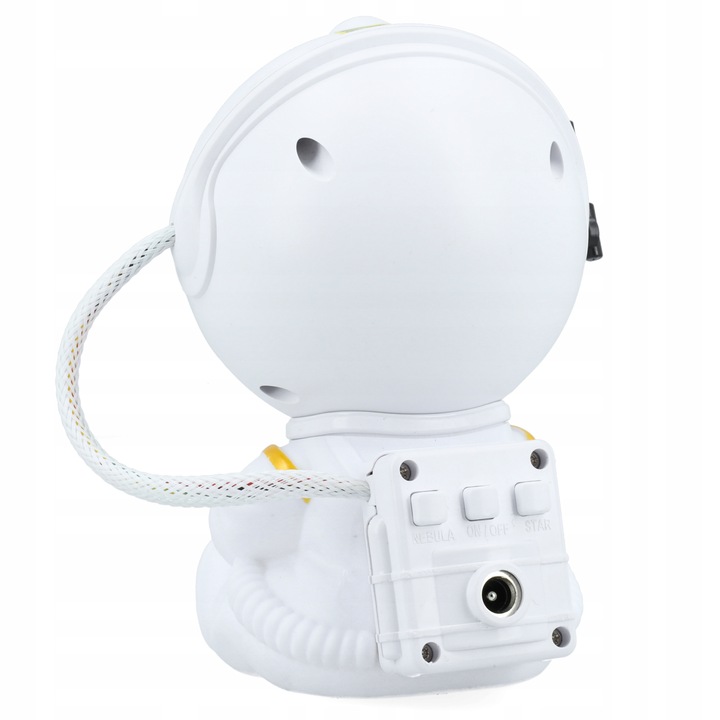 PROJEKTOR GWIAZD ASTRONAUTA SIEDZĄCY LAMPKA NOCNA DLA DZIECI XTECH BIAŁY