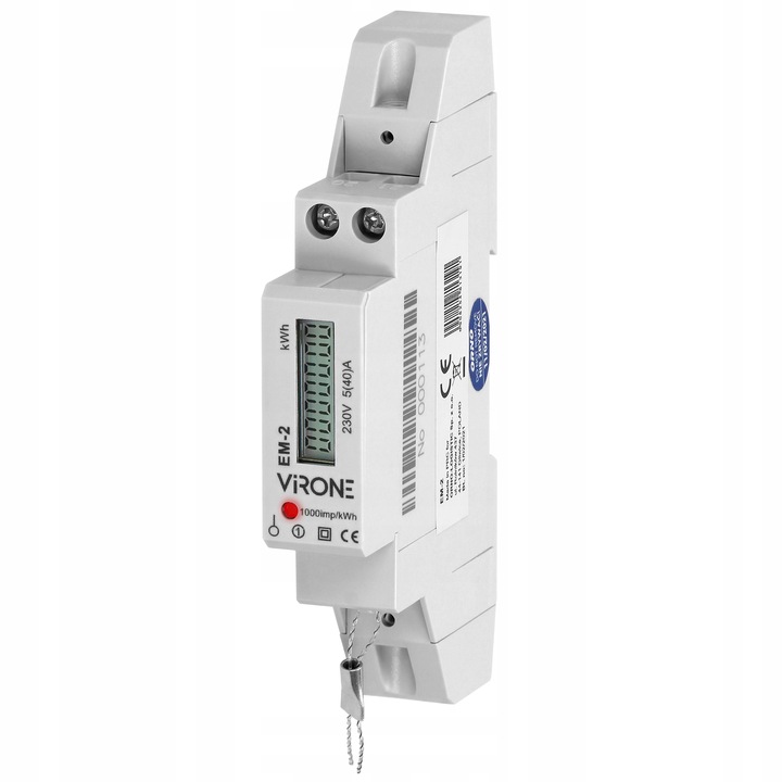 LICZNIK JEDNOFAZOWY PODLICZNIK ENERGII ŻUZYCIA PRĄDU 1 FAZOWY