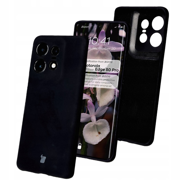 Etui silikonowe Bizon do Motorola Edge 50 Pro, miękkie plecki case obudowa