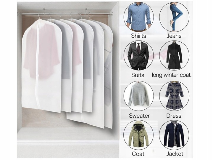 Pokrowce 6-pack całe z folii 60x100cm+ 60x130cm