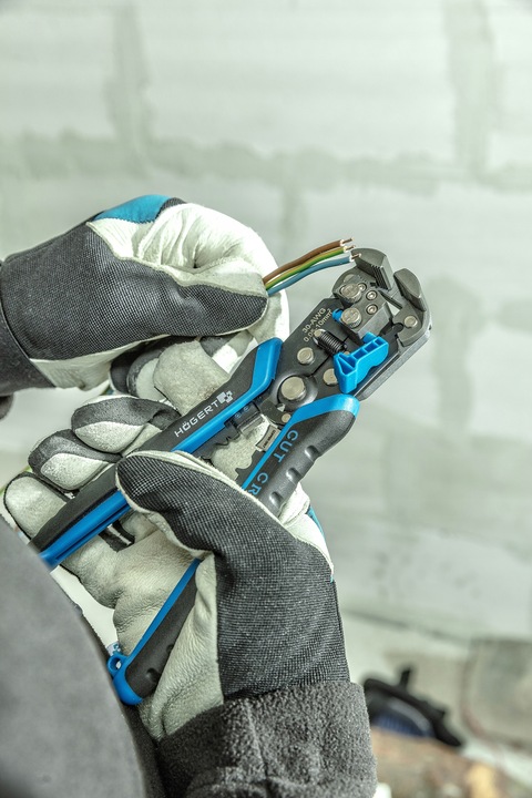 HOGERT Automatyczny ściągacz izolacji 210 mm, 0.05-10.0 mm² HT1P182