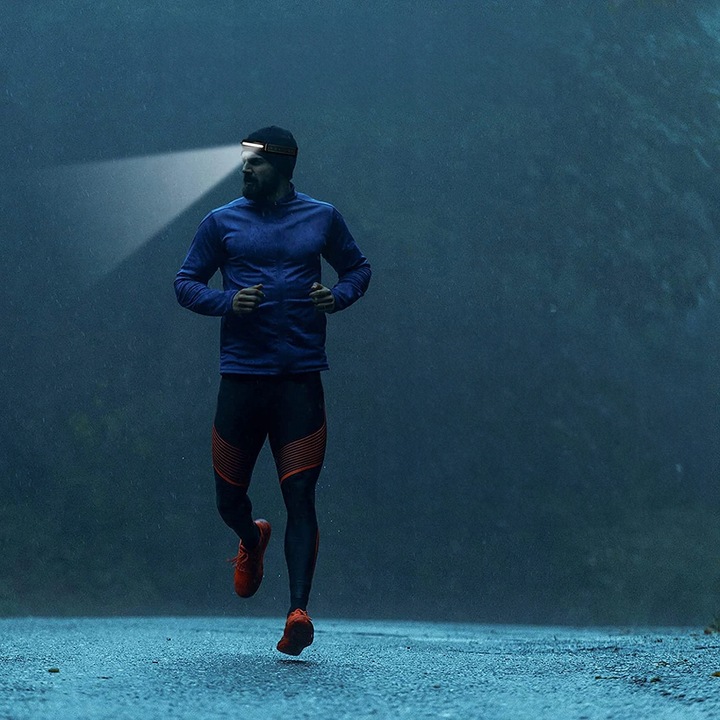 MOCNA LATARKA CZOŁOWA LED REFLEKTOR NA GŁOWĘ COB CZOŁÓWKA