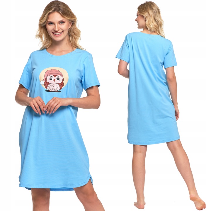 Moraj Wygodna Bawełniana Koszula Nocna z Nadrukiem 3000-015 XL