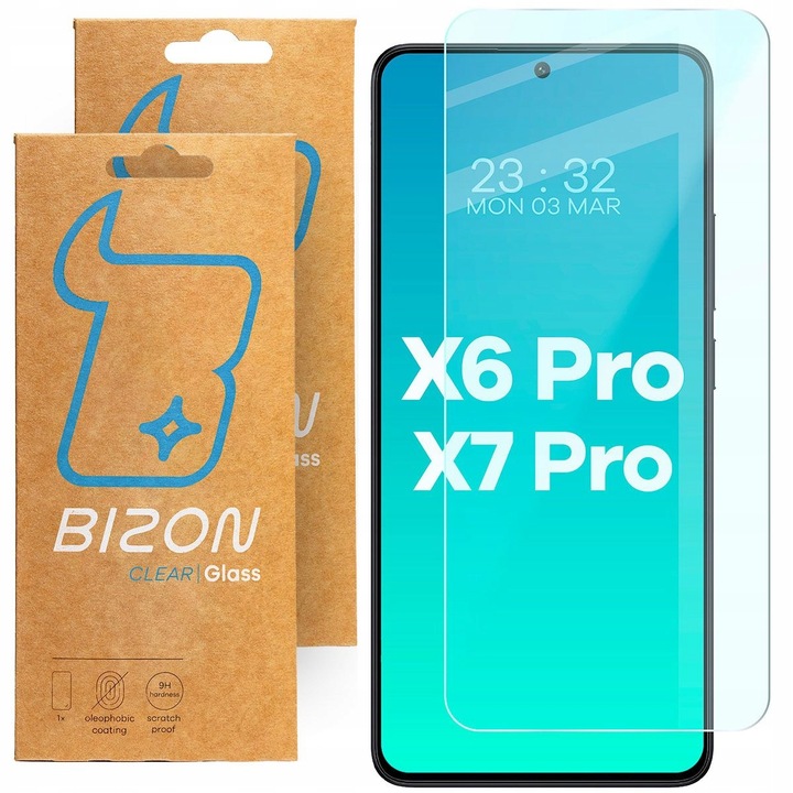 Szkło hartowane ochronne na ekran Bizon do Xiaomi Poco X6 Pro/X7 Pro, 2szt