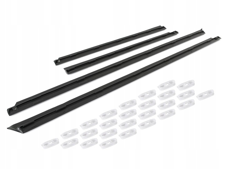 Listwy Drzwi Boczne Dolne i Spinki Zestaw Komplet do Audi A4 B5 95-