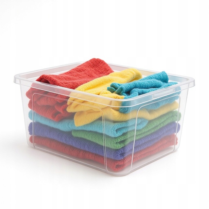 Pojemnik 30 l przezroczysty z pokrywą BPA free do przechowywania