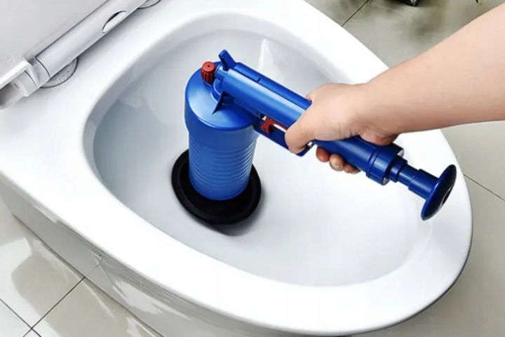 Przepychacz wc udrażniacz rur zlewu pistolet do przepychania toalet kret