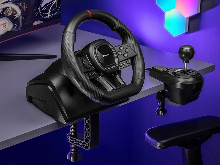 Kierownica gracza SimRacer MANUAL GEARBOX Zestaw 6w1 PC XBOX PS4 PS3