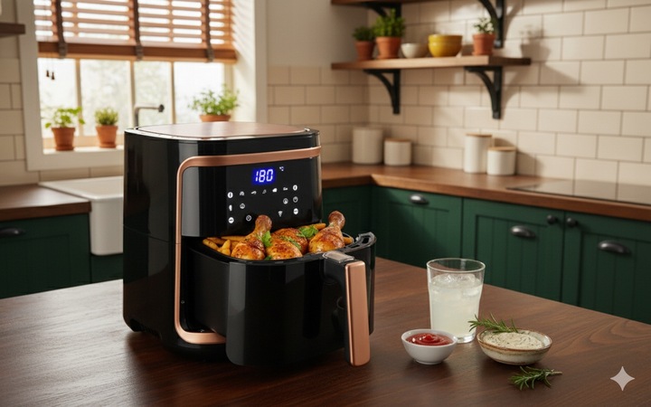 FRYTKOWNICA BEZTŁUSZCZOWA XXL AIR FRYER 7 L FRYTOWNICA 1900W LCD KOSZ