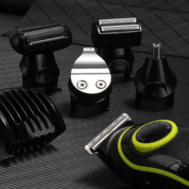 GOLARKA MĘSKA TRYMER DO BRODY WLOSÓW ZESTAW 5W1 KEMEI BARBER USB