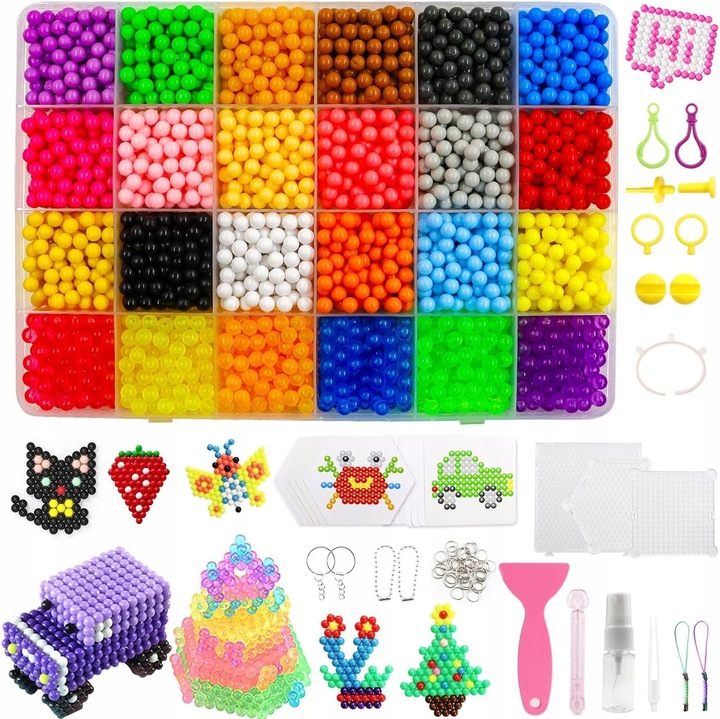 Koraliki Wodne Duży Zestaw do Tworzenia Bransoletek Biżuterii z Akcesoriami