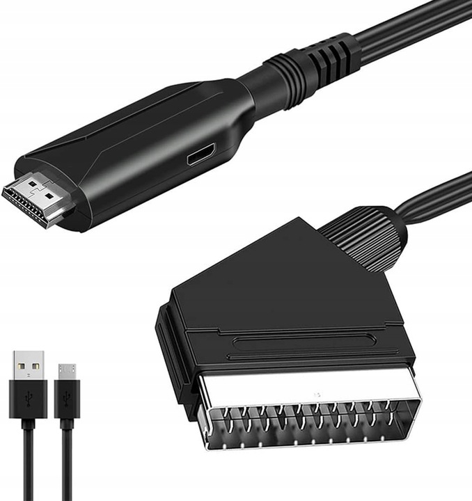 Kabel adapter konwerter z Euro Scart do HDMI