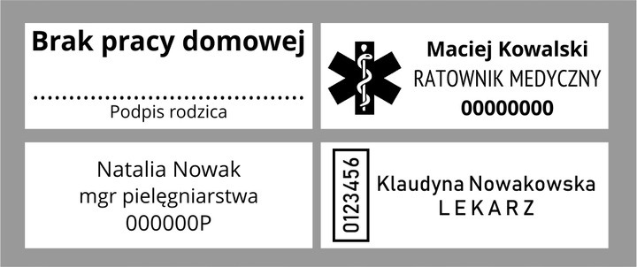 Pieczątka mała COLOP C20 IMIENNA LEKARSKA do 4 wersów + PROJEKT i GUMKA