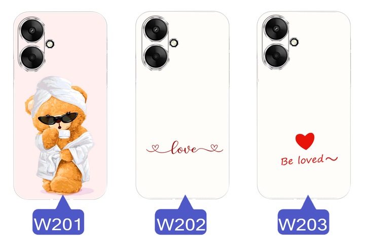 ETUI do Xiaomi Redmi 13C 5G WZORY WALENTYNKOWE WZMACNIANE CASE + SZKŁO