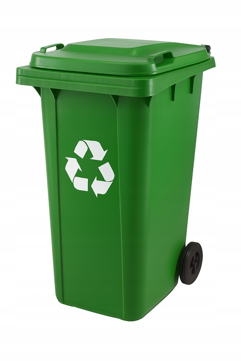 Pojemniki na Śmieci 120l Kosze do Segregacji Odpadów Mocne ZESTAW 3 szt.