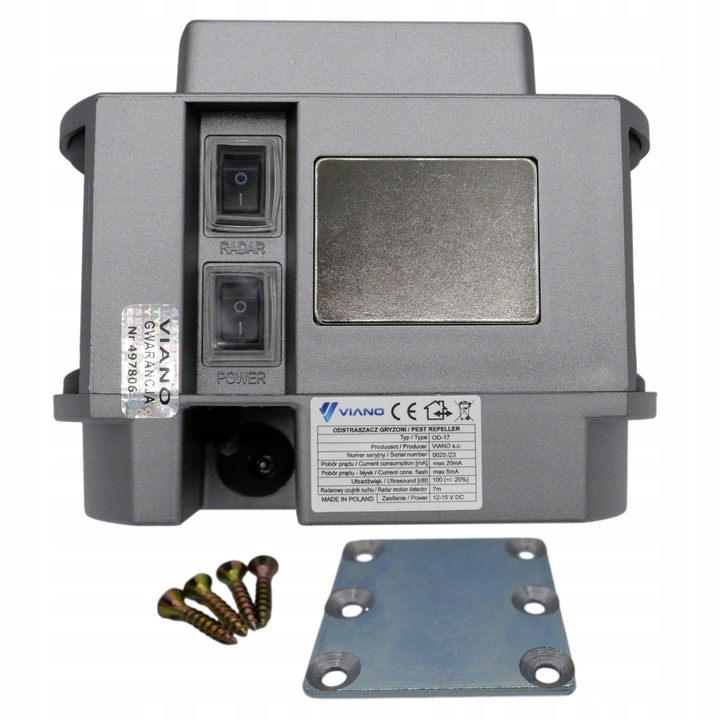 TRIO-STROB ODSTRASZACZ GRYZONI KUN MYSZY SZCZURÓW VIANO NA KUNY