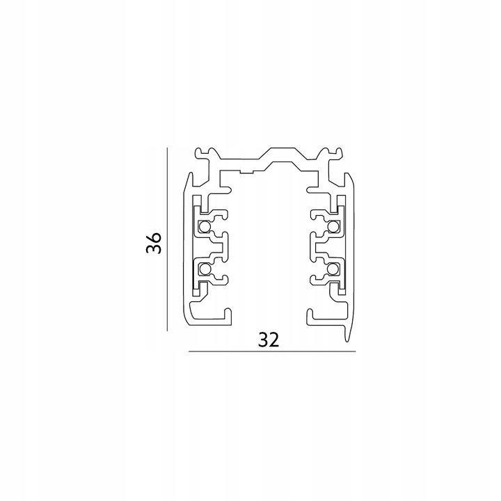 Szynoprzewód Oświetleniowy 2 m Czarny 3 Fazowy Szyna Sufitowa 3F