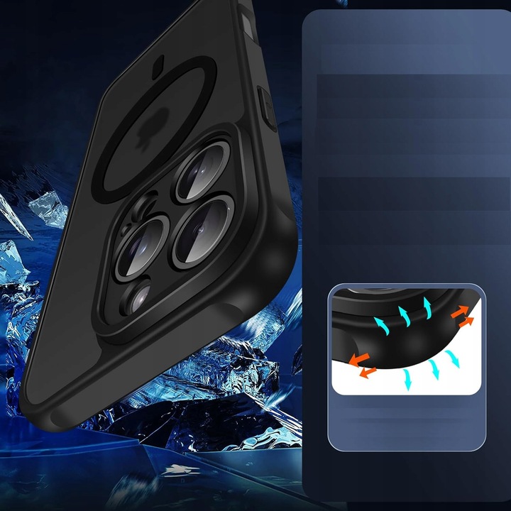 ETUI do IPHONE 16 Pro Max do Magsafe MATOWE MAGNETYCZNE WZMACNIANE 2x SZKŁO