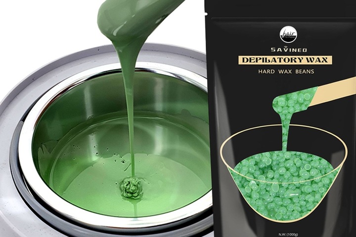 Wosk w Granulkach Zielona Herb 1kg Depilacja Naturalny Savineo Wosk