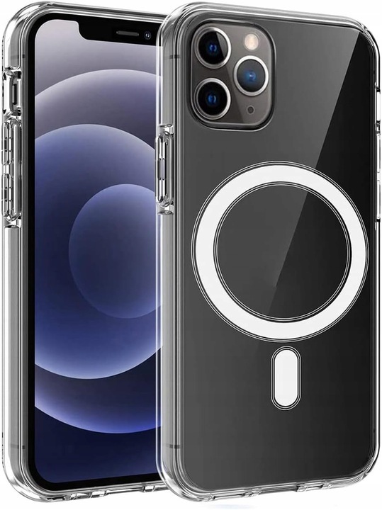 Etui Do iPhone 11 Pro +Szkło 9H WZMACNIANE 360° do MAGSAFE CLEAR CASE