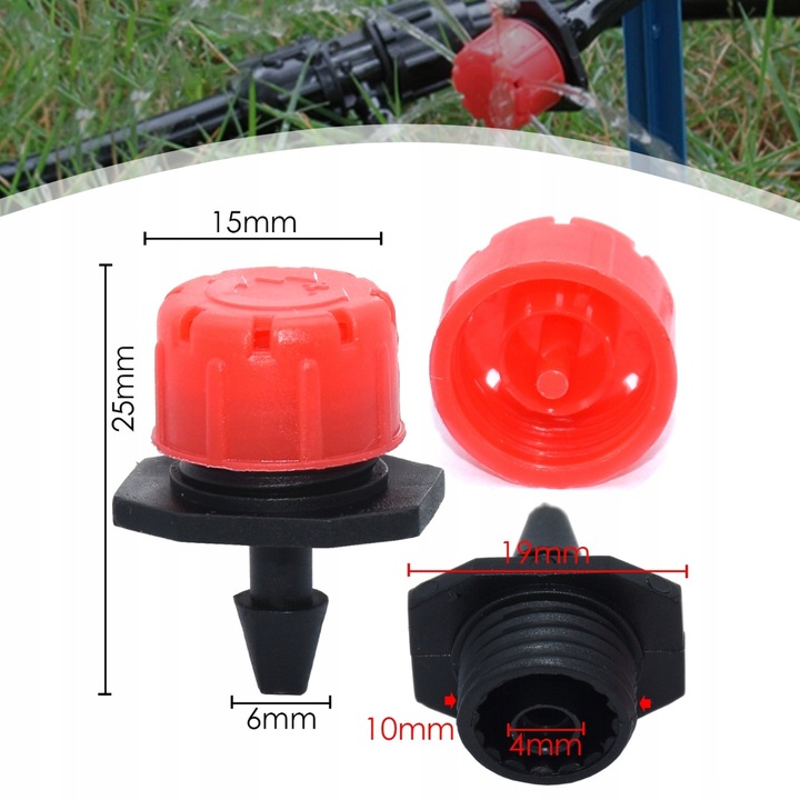 KROPLOWNIK EMITER NAWADNIANIA Z KOMPENSACJĄ 100SZT DO NAWADNIANIA PODLEWANI