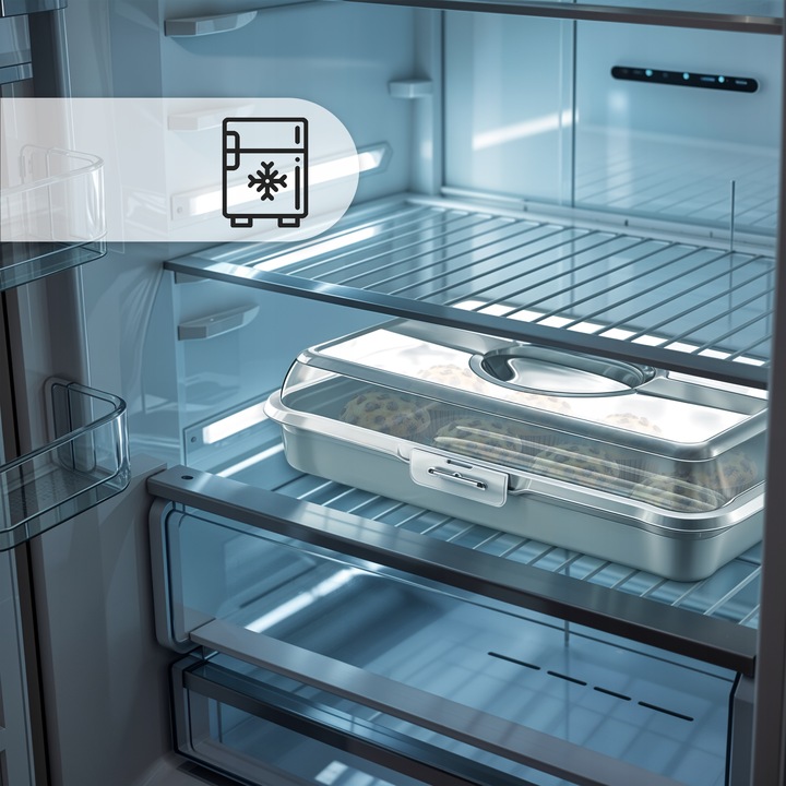 POJEMNIK NA CIASTO TORT WYPIEKI PUDEŁKO TRANSPORTER PROSTOKĄTNY BPA-FREE XL